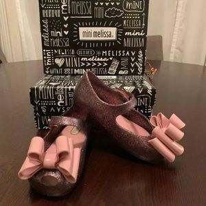 Mini Melissa UltraGirl Size 7 shoes pink glittery